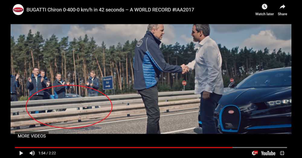  La verità sul video della Bugatti Chiron a 400 km/h